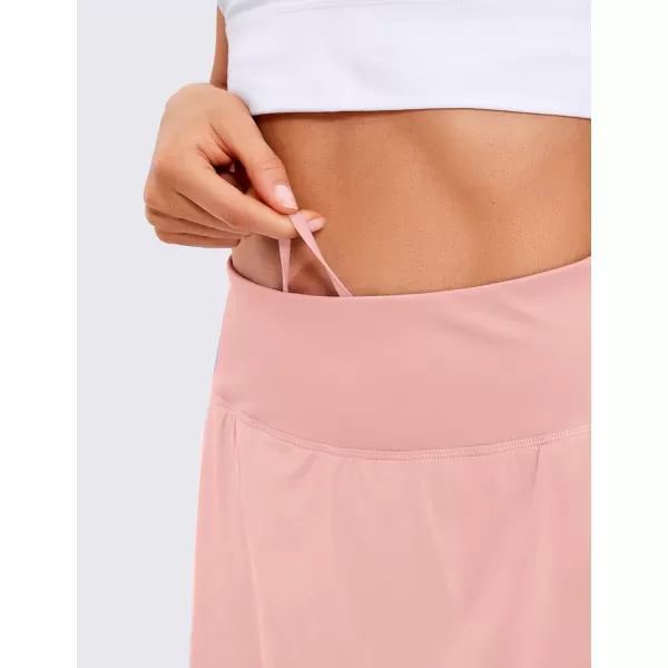 CRZ YOGA Pleated Tennis Skorts Skirts for Women with Pockets 1315  High Waisted Golf Skirts Workout Casual SkirtsPuff Pink