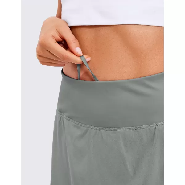 CRZ YOGA Pleated Tennis Skorts Skirts for Women with Pockets 1315  High Waisted Golf Skirts Workout Casual SkirtsSterling