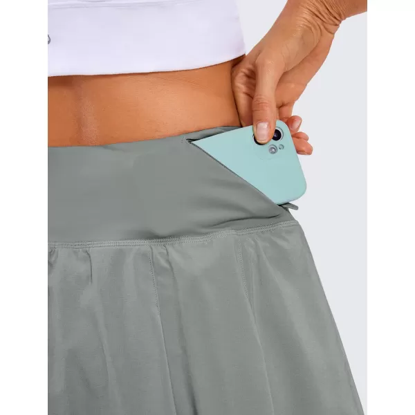 CRZ YOGA Pleated Tennis Skorts Skirts for Women with Pockets 1315  High Waisted Golf Skirts Workout Casual SkirtsSterling