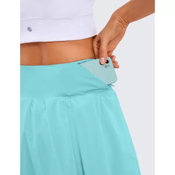 CRZ YOGA Pleated Tennis Skorts Skirts for Women with Pockets 1315  High Waisted Golf Skirts Workout Casual SkirtsTurquoise