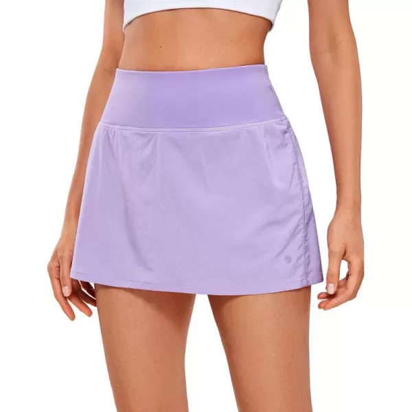 CRZ YOGA Pleated Tennis Skorts Skirts for Women with Pockets 1315  High Waisted Golf Skirts Workout Casual SkirtsLilac