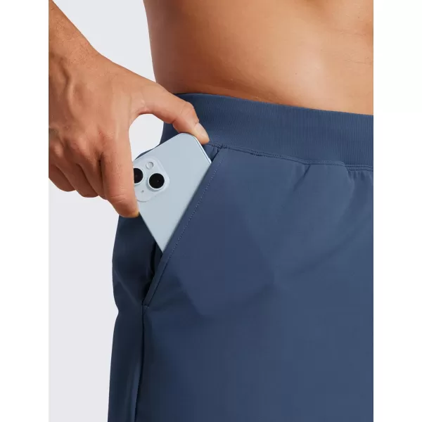 CRZ YOGA Mens FourWay Stretch Workout Shorts  5 Soft Durable Casual Athletic Shorts with Pocket Gym Running HikingElectric Blue