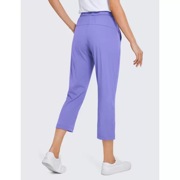 CRZ YOGA 4Way Stretch Golf Capri Pants for Women 23 Casual Yoga Dress Work Capris with Pockets Workout Athletic TravelDark Lavender Purple