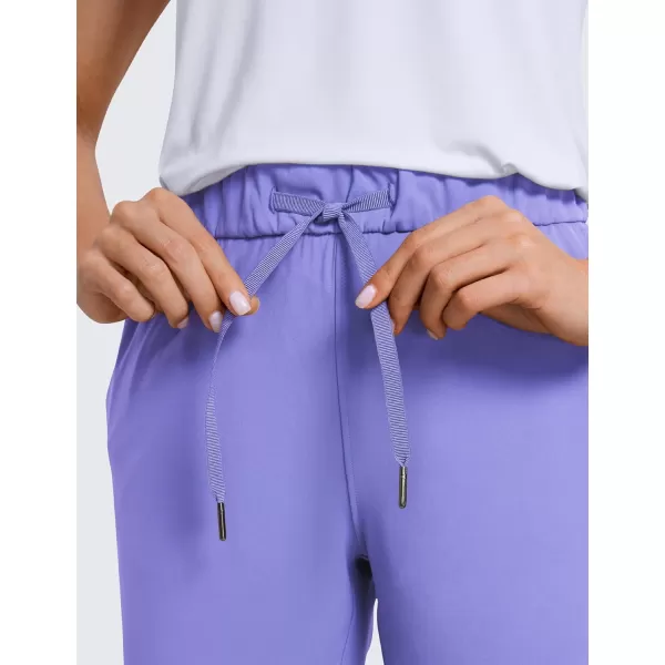 CRZ YOGA 4Way Stretch Golf Capri Pants for Women 23 Casual Yoga Dress Work Capris with Pockets Workout Athletic TravelDark Lavender Purple