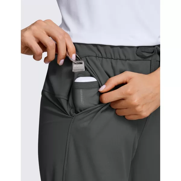 CRZ YOGA 4Way Stretch Golf Capri Pants for Women 23 Casual Yoga Dress Work Capris with Pockets Workout Athletic TravelMysterious Grey