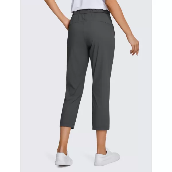 CRZ YOGA 4Way Stretch Golf Capri Pants for Women 23 Casual Yoga Dress Work Capris with Pockets Workout Athletic TravelMysterious Grey