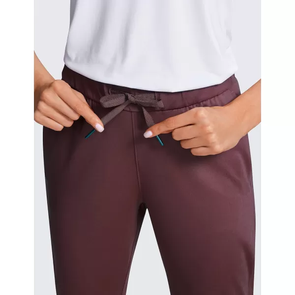 CRZ YOGA 4Way Stretch Golf Joggers for Women 27 Casual Travel Workout Pants Lounge Athletic Sweatpants with PocketsDark Russet