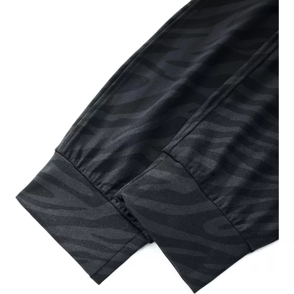 CRZ YOGA 4Way Stretch Golf Joggers for Women 27 Casual Travel Workout Pants Lounge Athletic Sweatpants with PocketsDark Zebra