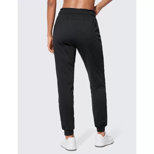 CRZ YOGA 4Way Stretch High Waisted Joggers for Women Lightweight Casual Dress Work Workout Pants Sweatpants PocketsBlack