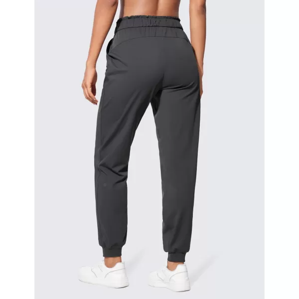 CRZ YOGA 4Way Stretch High Waisted Joggers for Women Lightweight Casual Dress Work Workout Pants Sweatpants PocketsMysterious Grey