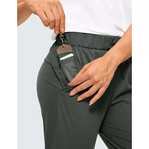 CRZ YOGA 4Way Stretch Pants for Women Tall 31 Athletic Trousers with PocketsGrey Olive