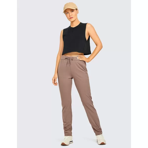 CRZ YOGA 4Way Stretch Pants for Women Tall 31 Athletic Trousers with PocketsMineral Brown