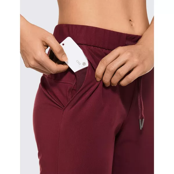 CRZ YOGA 4Way Stretch Pants for Women Tall 31 Athletic Trousers with PocketsNoctilucence Red