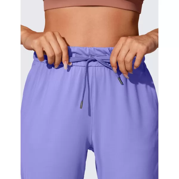 CRZ YOGA 4Way Stretch Workout Joggers for Women 28  Casual Travel Pants Lounge Athletic Joggers with PocketsDark Lavender Purple