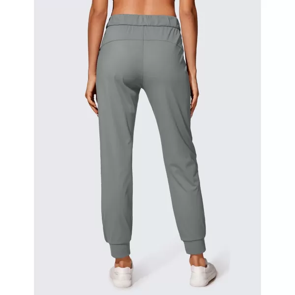 CRZ YOGA 4Way Stretch Workout Joggers for Women 28  Casual Travel Pants Lounge Athletic Joggers with PocketsFrost Grey