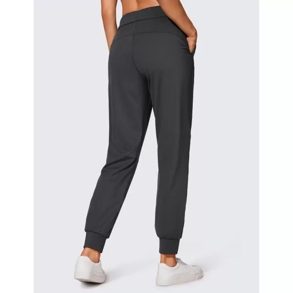 CRZ YOGA 4Way Stretch Workout Joggers for Women 28  Casual Travel Pants Lounge Athletic Joggers with PocketsInk Gray