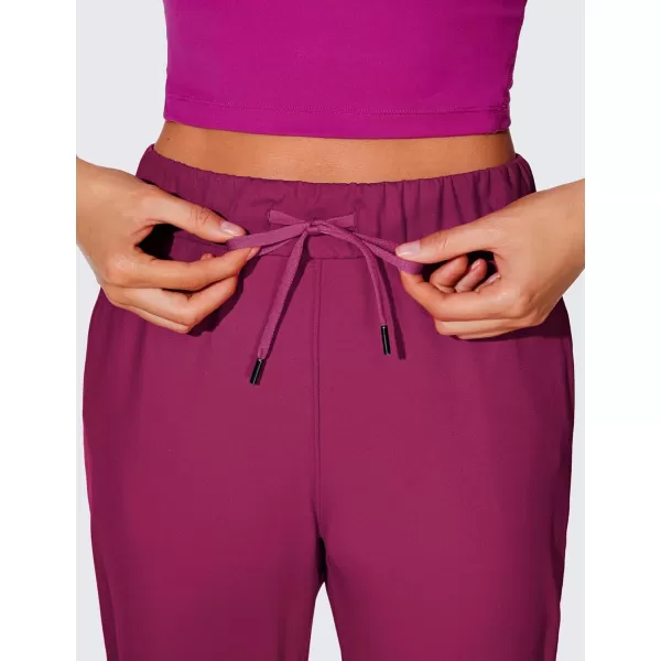 CRZ YOGA 4Way Stretch Workout Joggers for Women 28  Casual Travel Pants Lounge Athletic Joggers with PocketsMagenta Purple