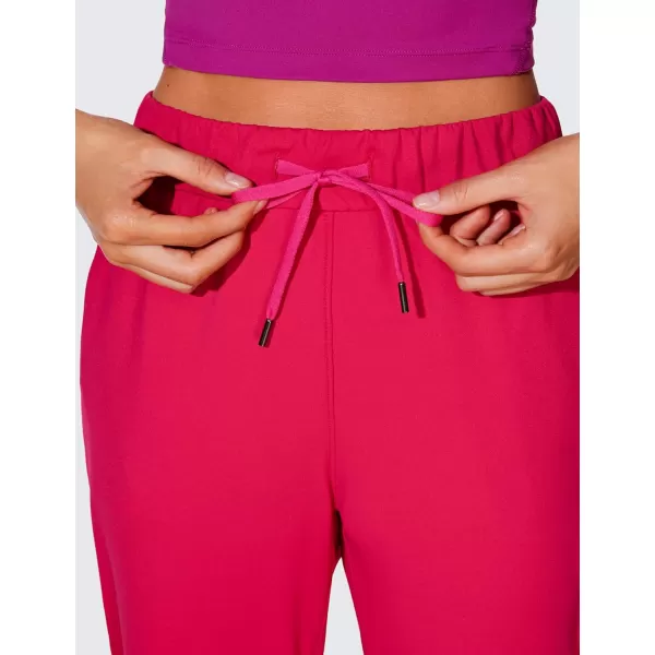 CRZ YOGA 4Way Stretch Workout Joggers for Women 28  Casual Travel Pants Lounge Athletic Joggers with PocketsViva Magenta