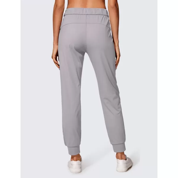 CRZ YOGA 4Way Stretch Workout Joggers for Women 28  Casual Travel Pants Lounge Athletic Sweatpants with PocketsGull Gray