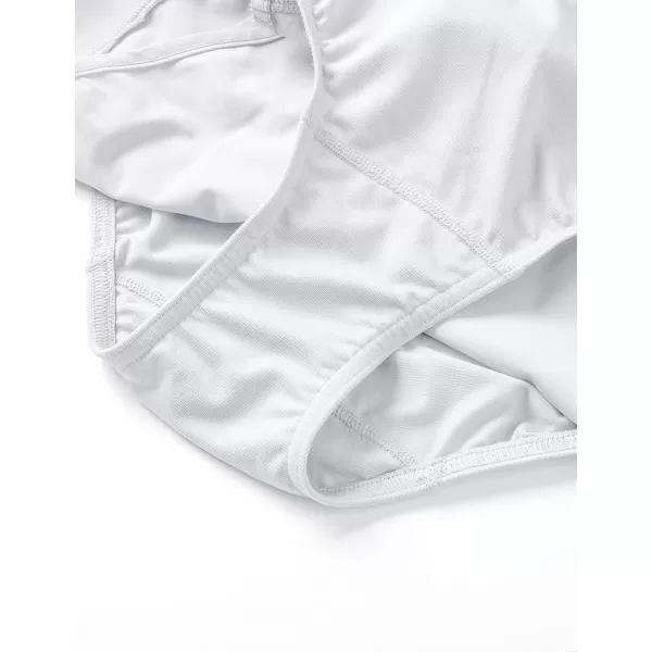 CRZ YOGA Athletic Shorts for Women with Zip Pocket 254 Mid Waist Mesh Liner Shorts for Running Gym WorkoutWhite