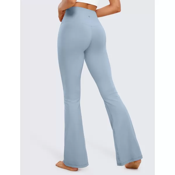 CRZ YOGA Butterluxe Crossover Flare Leggings for Women 31  High Waist V Cross Bootcut Bell Bottoms Tummy Control Yoga PantsCambric Blue