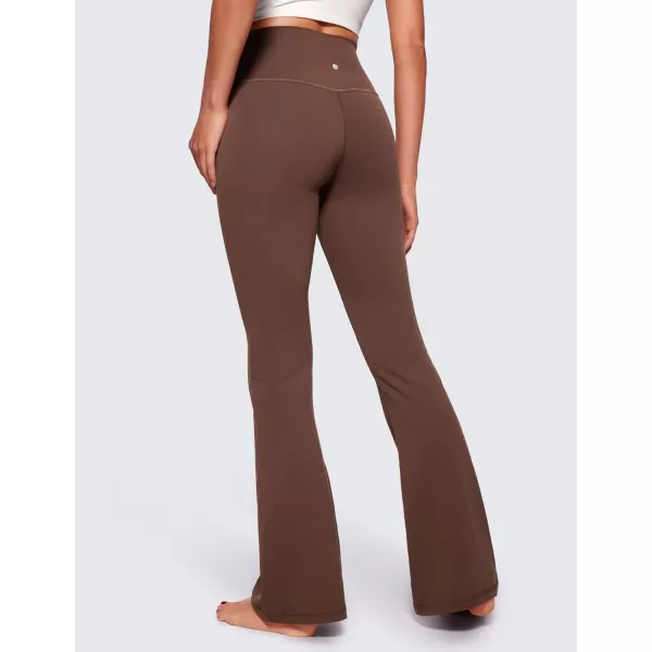 CRZ YOGA Butterluxe Crossover Flare Leggings for Women 31  High Waist V Cross Bootcut Bell Bottoms Tummy Control Yoga PantsCoffee Brown