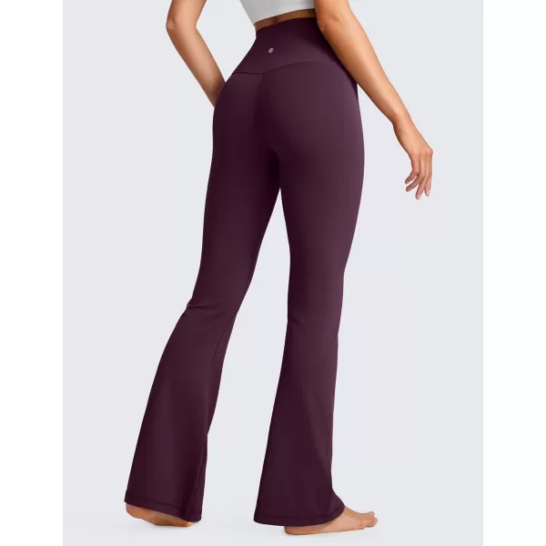 CRZ YOGA Butterluxe Crossover Flare Leggings for Women 31  High Waist V Cross Bootcut Bell Bottoms Tummy Control Yoga PantsDeep Purple