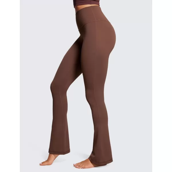 CRZ YOGA Butterluxe High Waist Mini Flared Leggings for Women 315  Bootcut Yoga Pants with Pocket Casual Lounge ComfyCoffee Brown