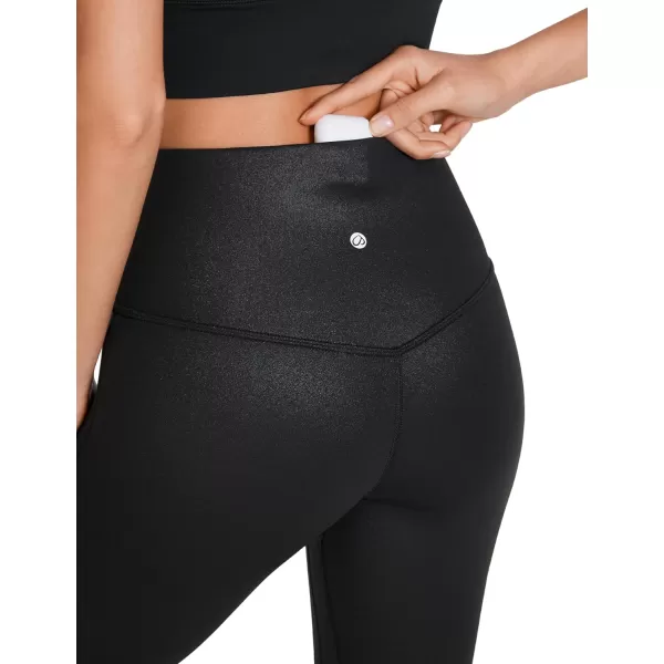 CRZ YOGA Butterluxe High Waist Mini Flared Leggings for Women 315  Bootcut Yoga Pants with Pockets Casual Lounge Comfy315 Height 54  58 Black Classic