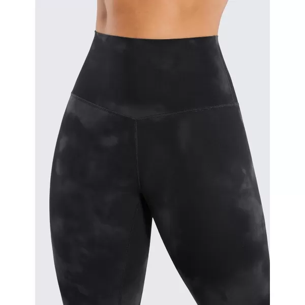 CRZ YOGA Butterluxe High Waisted Capris Workout Leggings for Women 21  Lounge Leggings Buttery Soft Yoga PantsBlack Tie Dye Flowers