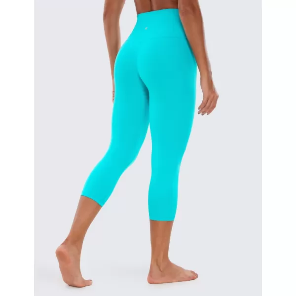 CRZ YOGA Butterluxe High Waisted Capris Workout Leggings for Women 21  Lounge Leggings Buttery Soft Yoga PantsNeon Spectral Blue