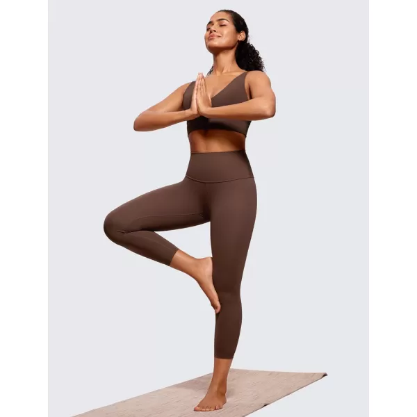 CRZ YOGA Butterluxe High Waisted Capris Workout Leggings for Women 23  Lounge Leggings Buttery Soft Yoga PantsCoffee Brown