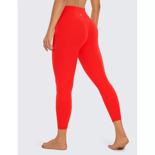 CRZ YOGA Butterluxe High Waisted Capris Workout Leggings for Women 23  Lounge Leggings Buttery Soft Yoga PantsDark Red