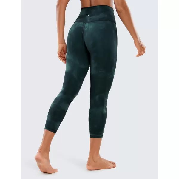 CRZ YOGA Butterluxe High Waisted Capris Workout Leggings for Women 23  Lounge Leggings Buttery Soft Yoga PantsGreen Tiedye Flowers