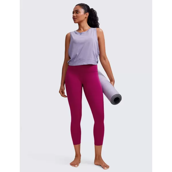 CRZ YOGA Butterluxe High Waisted Capris Workout Leggings for Women 23  Lounge Leggings Buttery Soft Yoga PantsMagenta Purple