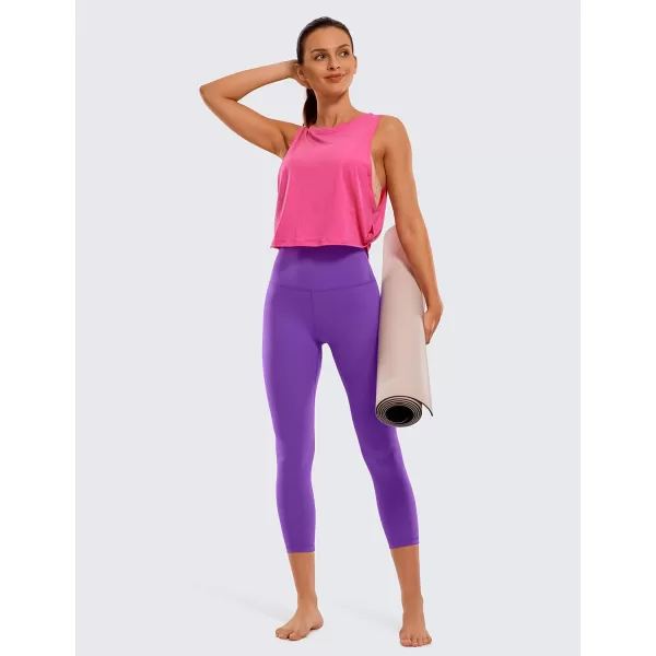 CRZ YOGA Butterluxe High Waisted Capris Workout Leggings for Women 23  Lounge Leggings Buttery Soft Yoga PantsRoyal Lilac