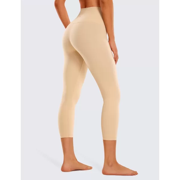 CRZ YOGA Butterluxe High Waisted Capris Workout Leggings for Women 23  Lounge Leggings Buttery Soft Yoga PantsTan Milkshake