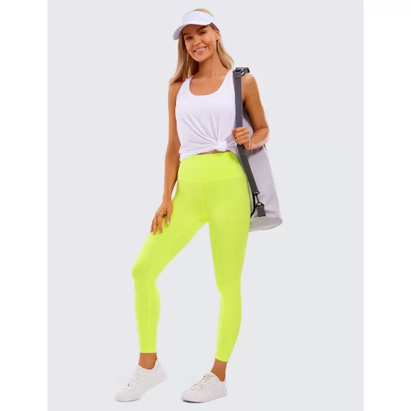 CRZ YOGA Butterluxe High Waisted Lounge Legging 25  Workout Leggings for Women Buttery Soft Yoga PantsNeon Yellow