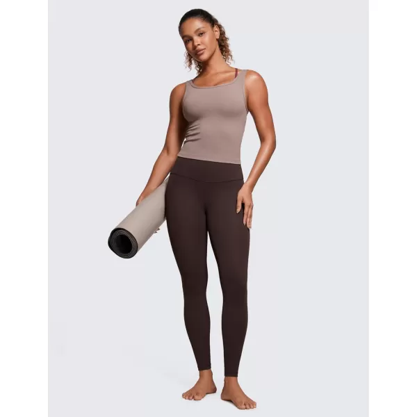 CRZ YOGA Butterluxe High Waisted Lounge Legging 28  Workout Leggings for Women Buttery Soft Yoga PantsHot Fudge Brown