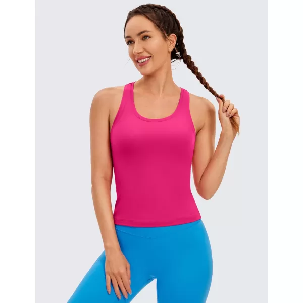 CRZ YOGA Butterluxe Racerback Workout Tank Tops for Women Sleeveless Gym Tops Athletic Yoga Shirts CamisoleGranita Pink