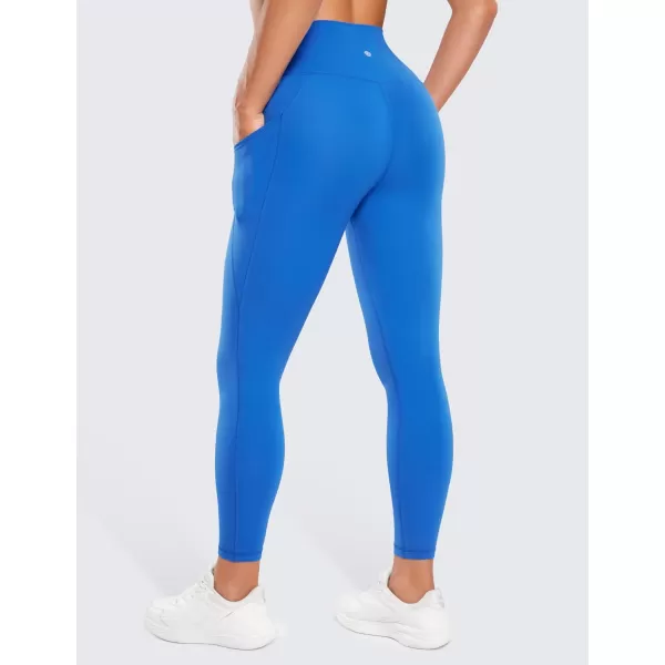 CRZ YOGA Butterluxe Womens Crossover Waist Workout Leggings with Pockets 25  V Cross High Waist Gym Lounge Yoga PantsSparkle Blue