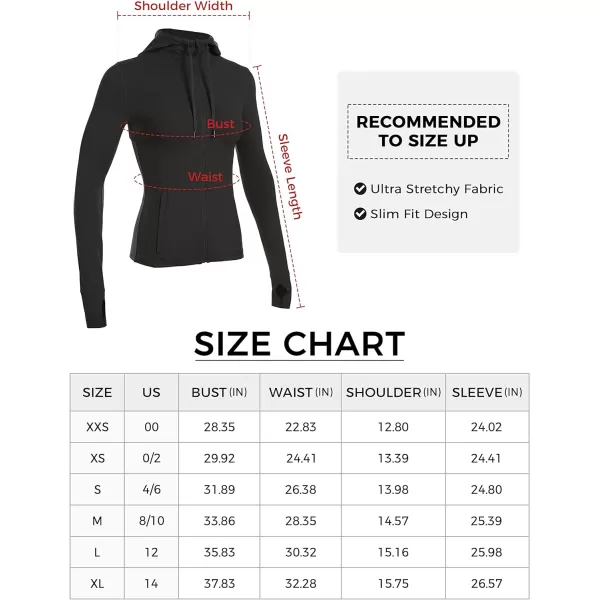 CRZ YOGA Butterluxe Womens Hooded Workout Jacket  Zip Up Athletic Running Jacket with Back Mesh Vent  Thumb HolesDark Carbon