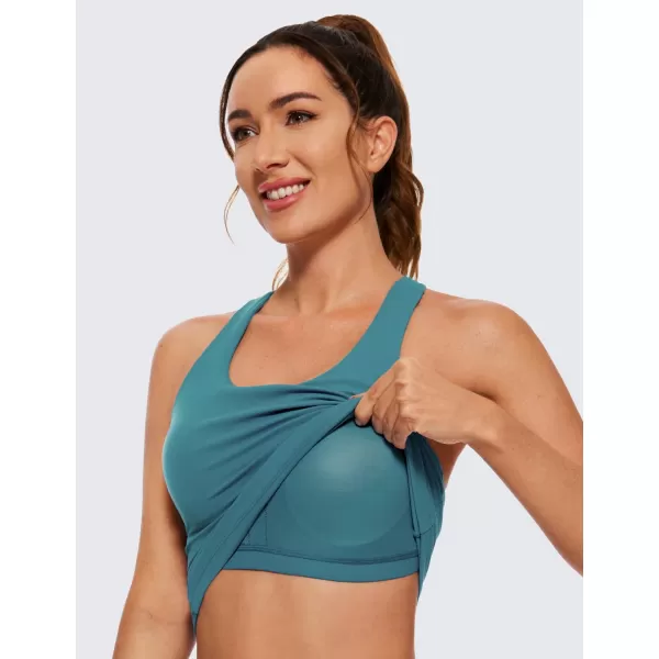 CRZ YOGA Butterluxe Workout Tank Tops for Women Built in Shelf Bras Padded  Racerback Athletic Spandex Yoga CamisoleGreen Jade