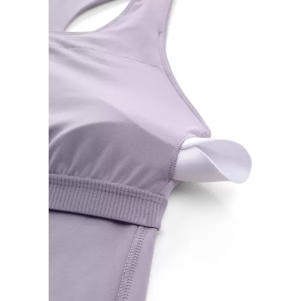 CRZ YOGA Butterluxe Workout Tank Tops for Women Built in Shelf Bras Padded  Racerback Athletic Spandex Yoga CamisoleLavender Mist