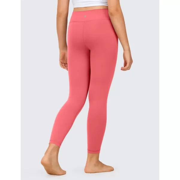 CRZ YOGA Girls Butterluxe Crossover Athletic Leggings  High Waist V Cross Kids Lounge Pants Yoga Active Dance Running TightsRaspberry Sorbet