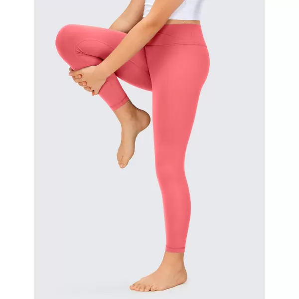 CRZ YOGA Girls Butterluxe Crossover Athletic Leggings  High Waist V Cross Kids Lounge Pants Yoga Active Dance Running TightsRaspberry Sorbet