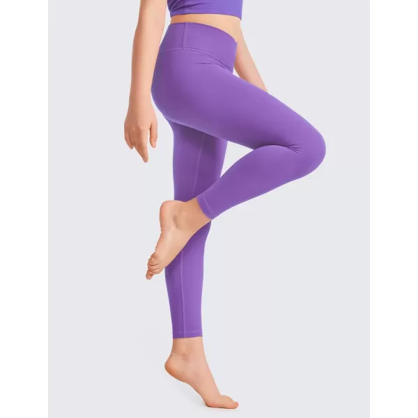 CRZ YOGA Girls Butterluxe Crossover Athletic Leggings  High Waist V Cross Kids Lounge Pants Yoga Active Dance Running TightsRoyal Lilac