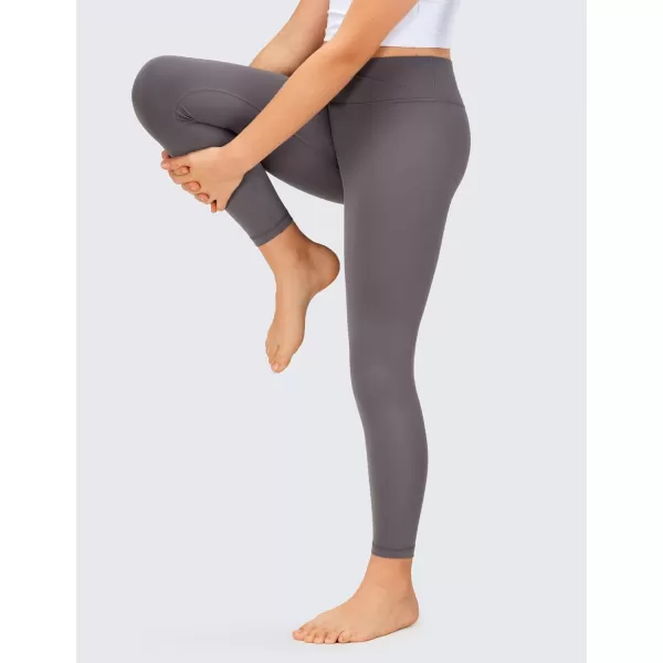 CRZ YOGA Girls Butterluxe Crossover Athletic Leggings  High Waist V Cross Kids Lounge Pants Yoga Active Dance Running TightsTornado Grey