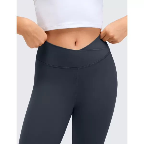 CRZ YOGA Girls Butterluxe Crossover Athletic Leggings  High Waist V Cross Kids Lounge Pants Yoga Active Dance Running TightsTrue Navy