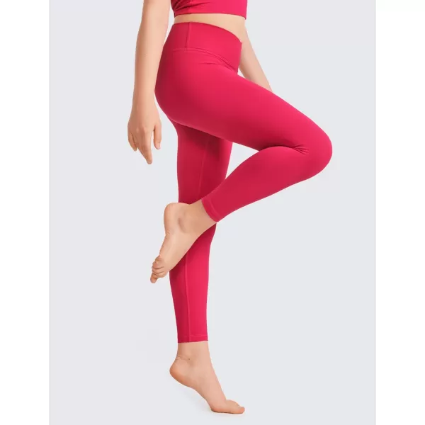 CRZ YOGA Girls Butterluxe Crossover Athletic Leggings  High Waist V Cross Kids Lounge Pants Yoga Active Dance Running TightsViva Magenta